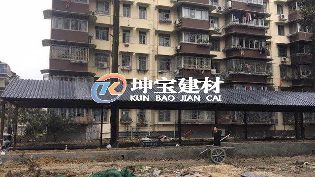 成都成華區(qū)文化走廊屋面仿古合成樹脂瓦