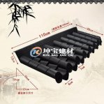 青灰色仿古建筑一體瓦裝飾雙流城區(qū)文化墻面圍墻瓦