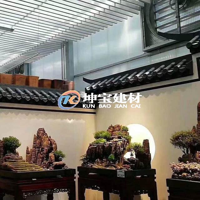 輕質(zhì)仿古一體瓦讓火鍋店門庭裝飾更加簡單方便快捷